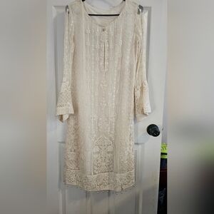 Vintage custom hand-made wedding or occasion dress one size loose fit